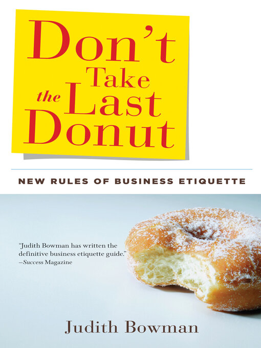 Title details for Don't Take the Last Donut by Judith Bowman - Available